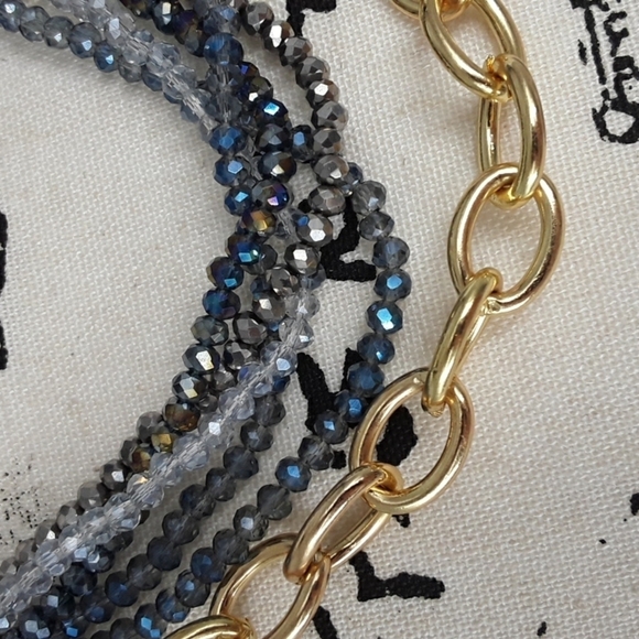 A New Day Necklace Beaded Large Chain Necklace Womens Fashion Beaded Chain - Picture 4 of 5